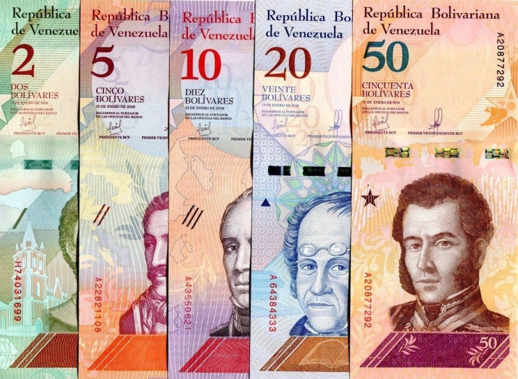 P101-P105 Venezuela 2,5,10,20 & 50 Bolivares (5 x) Year 2018